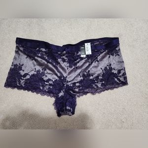 NWT Torrid Purple Lace Boys hortis Panties sz 3